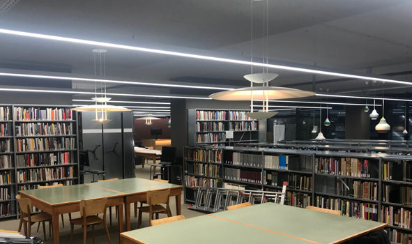 Fata Morgana, 5 Leuchten von Hans Jakobsen, Bibliothek für Gestaltung Basel