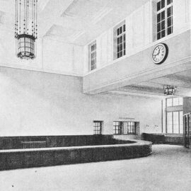 Untersuchung Saal «Schweizer Zollrevision», 1913 Badischer Bahnhof Basel