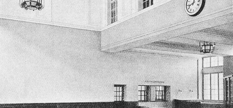 Untersuchung Saal «Schweizer Zollrevision», 1913 Badischer Bahnhof Basel