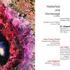 Atelierfest und Vernissage mit Apéro zum 15-jährigen Firmenjubiläum